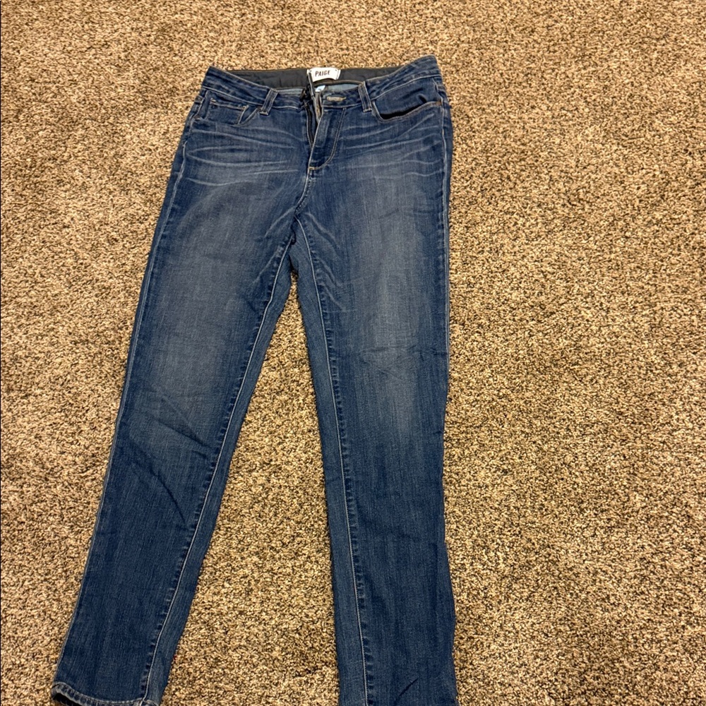 PAIGE Dark Blue Skinny Jeans